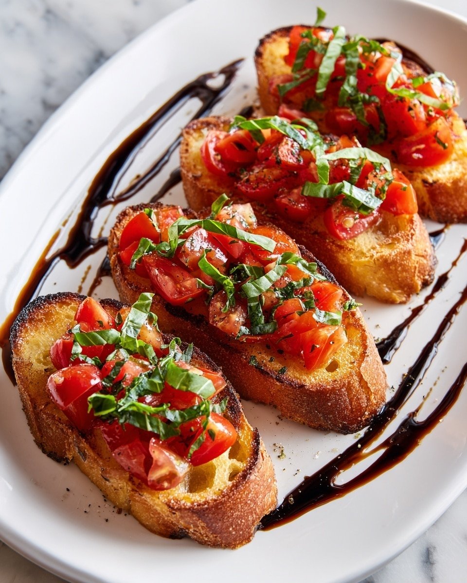 Easy Bruschetta Recipe - Recipe Image — Easy Bruschetta, simple bruschetta appetizer, fresh tomato bruschetta, quick Italian snack, flavorful herb bruschetta