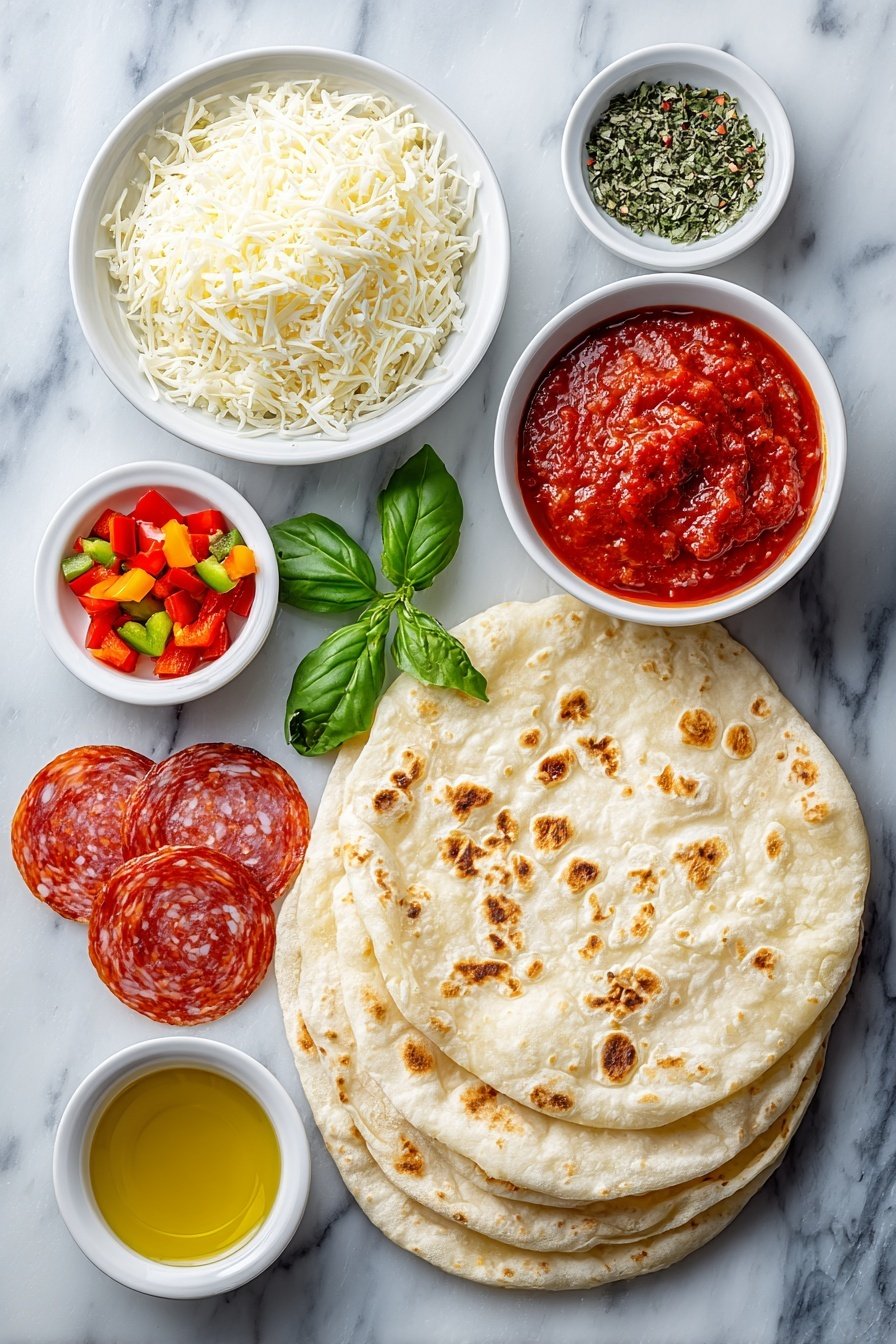 The image shows a round black plate filled with ten golden-brown pizza rolls arranged close together. Each roll has a spiral shape with a light tan outer dough layer, filled with red tomato sauce, melted white mozzarella cheese, small pieces of red pepperoni, and green herbs sprinkled on top. The texture of the dough looks soft and slightly crispy on the edges, while the cheese is melted smoothly over the filling inside the swirls. The background is a white marbled texture. Photo taken with an iphone --ar 2:3 --v 7 - Stuffed Tortilla Pizza Rolls, tortilla pizza roll recipe, cheesy stuffed tortilla wraps, easy pizza snacks, game-day appetizer ideas