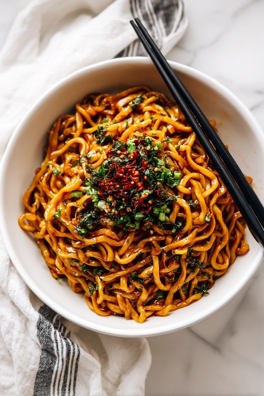 Thai Red Curry Noodles Recipe - Featured Image