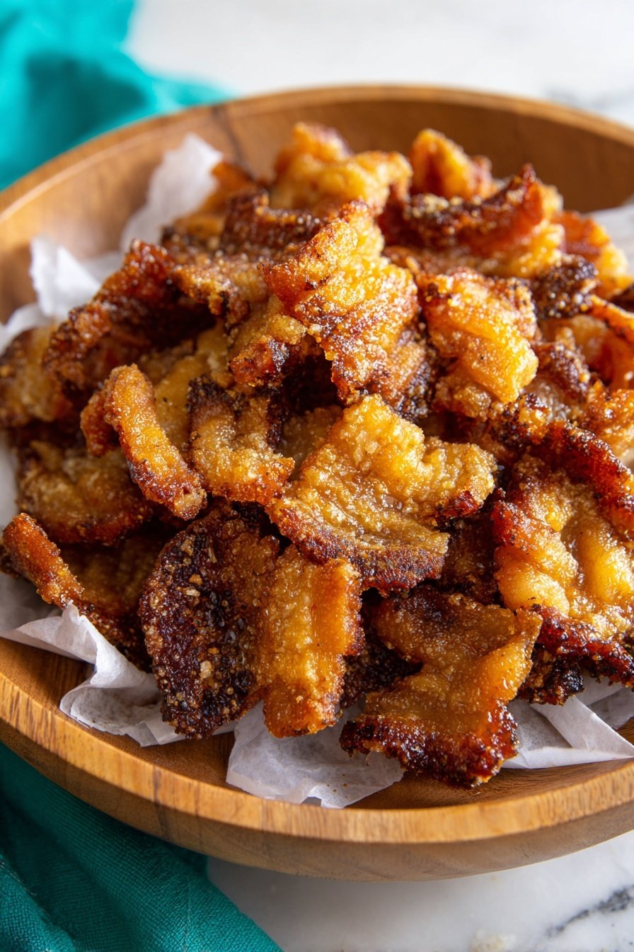 Crispy Pork Belly Chicharrones Recipe - Serving Presentation