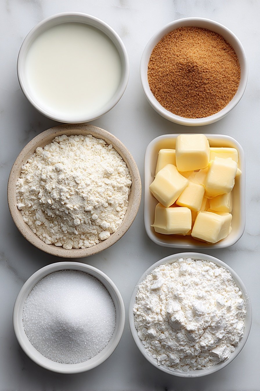 A small round custard dessert with a smooth pale yellow color and a slightly darker caramelized top layer sits in the center of a white bowl with a blue speckled pattern. On top of the custard is a dollop of light cream with a soft texture, sprinkled with brown powder. Around the base of the custard in the bowl, a small amount of the same brown powder is spread lightly. The bowl is placed on a white marbled surface, and blurred golden spoons and a pinkish flower are visible in the background. photo taken with an iphone --ar 2:3 --v 7 - Norwegian Cinnamon Butter Porridge, Nordic breakfast ideas, comforting porridge recipes, traditional Scandinavian breakfast, easy cinnamon porridge