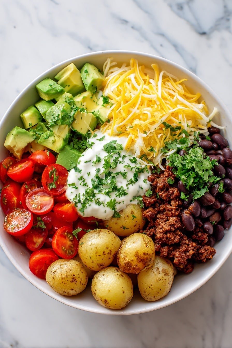 Loaded Potato Taco Bowl Recipe - Featured Image