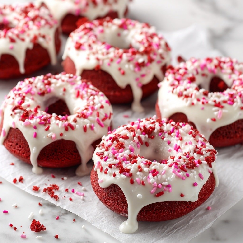 Red Velvet Donuts with Cream Cheese Frosting Recipe - Featured Image