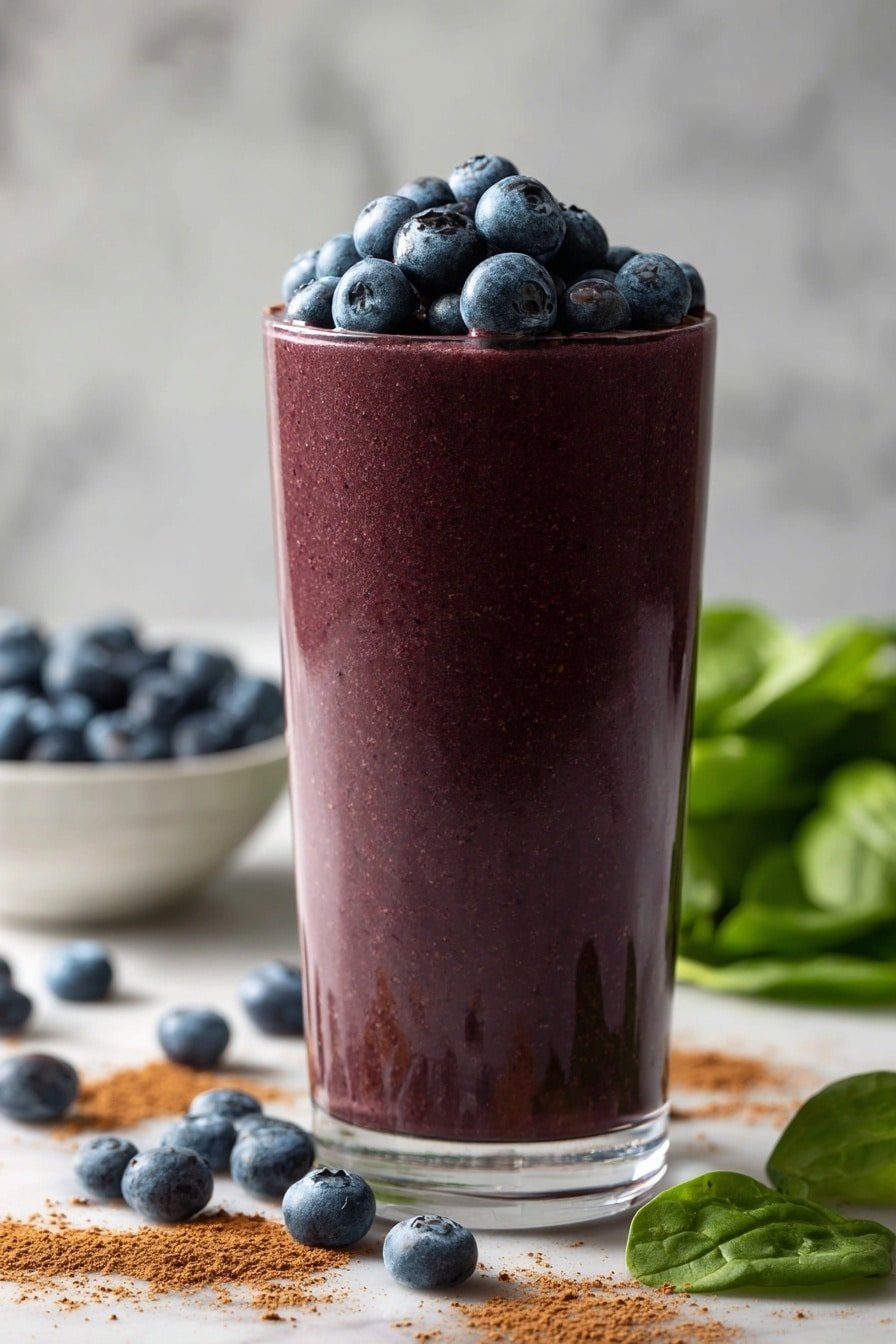 Blueberry Spinach Smoothie Recipe - Featured Image