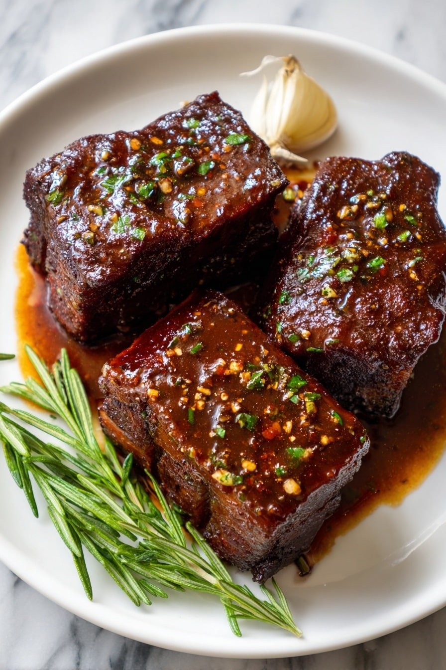 Seared Lamb Chops with Honey Garlic Red Wine Recipe - Featured Image