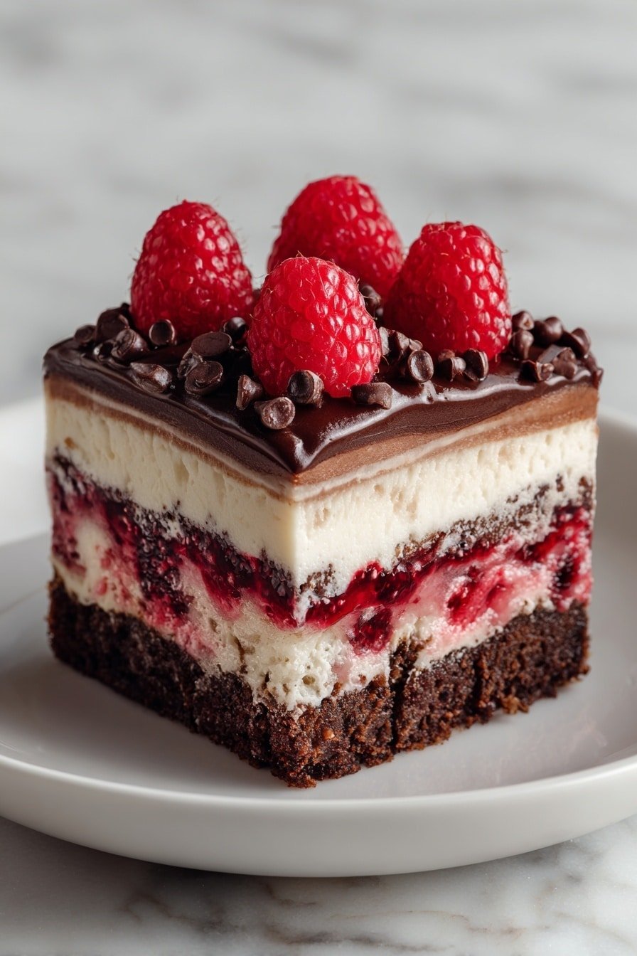 Dark Chocolate Raspberry Cheesecake Recipe - Featured Image