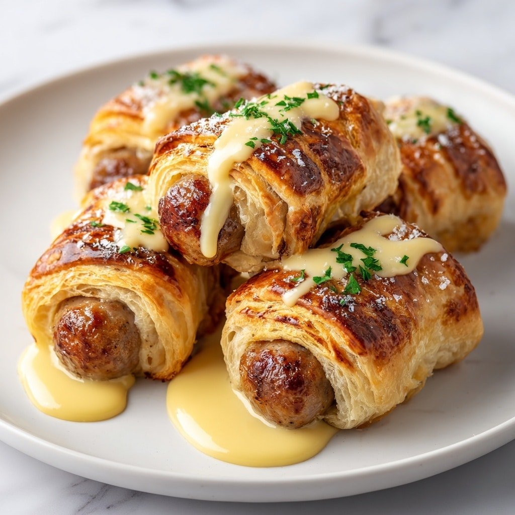 Cheese-Stuffed Pig in a Blanket Recipe - Featured Image