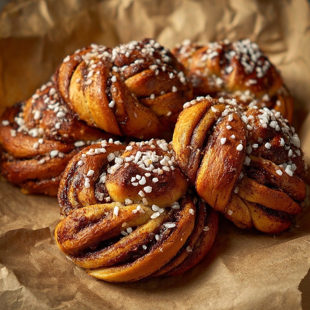 Cinnamon Knots with Coffee Icing Recipe - Featured Image