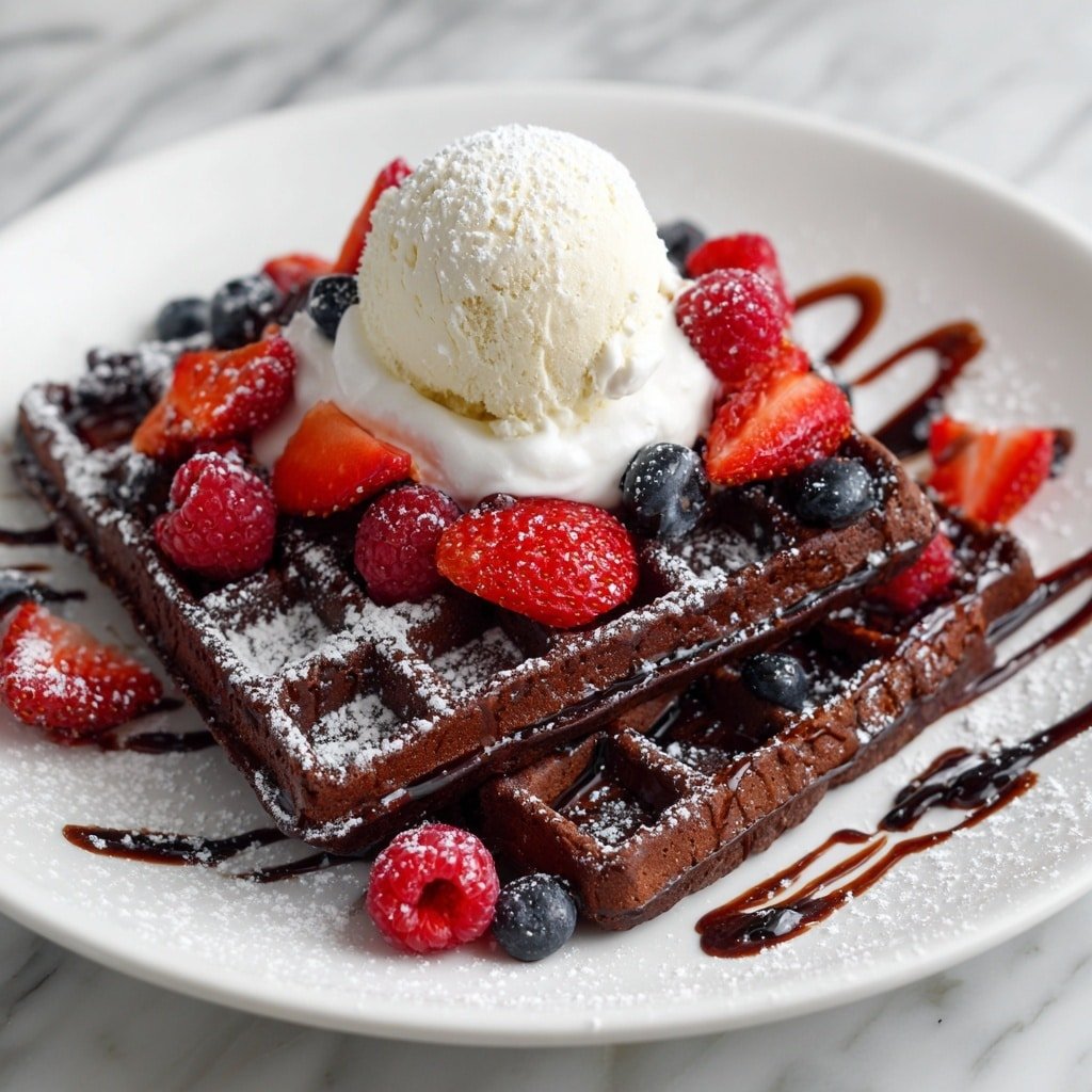 Chocolate Waffles with Chocolate Chips Recipe - Featured Image
