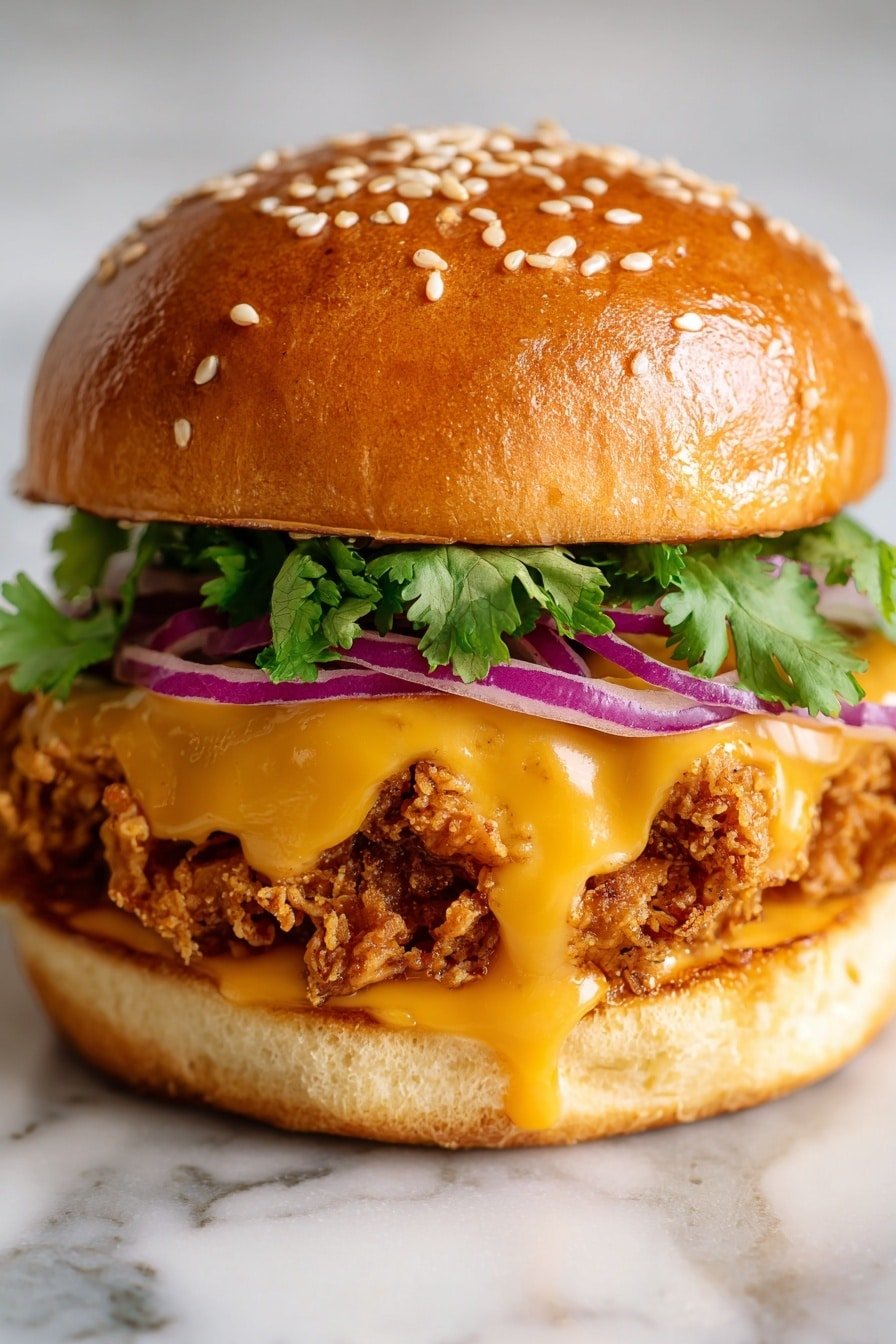 Crispy Bang Bang Chicken Sandwich Recipe - Featured Image