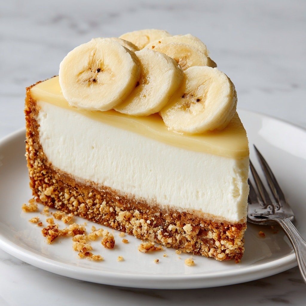 Banana Cream Cheesecake Recipe - Featured Image