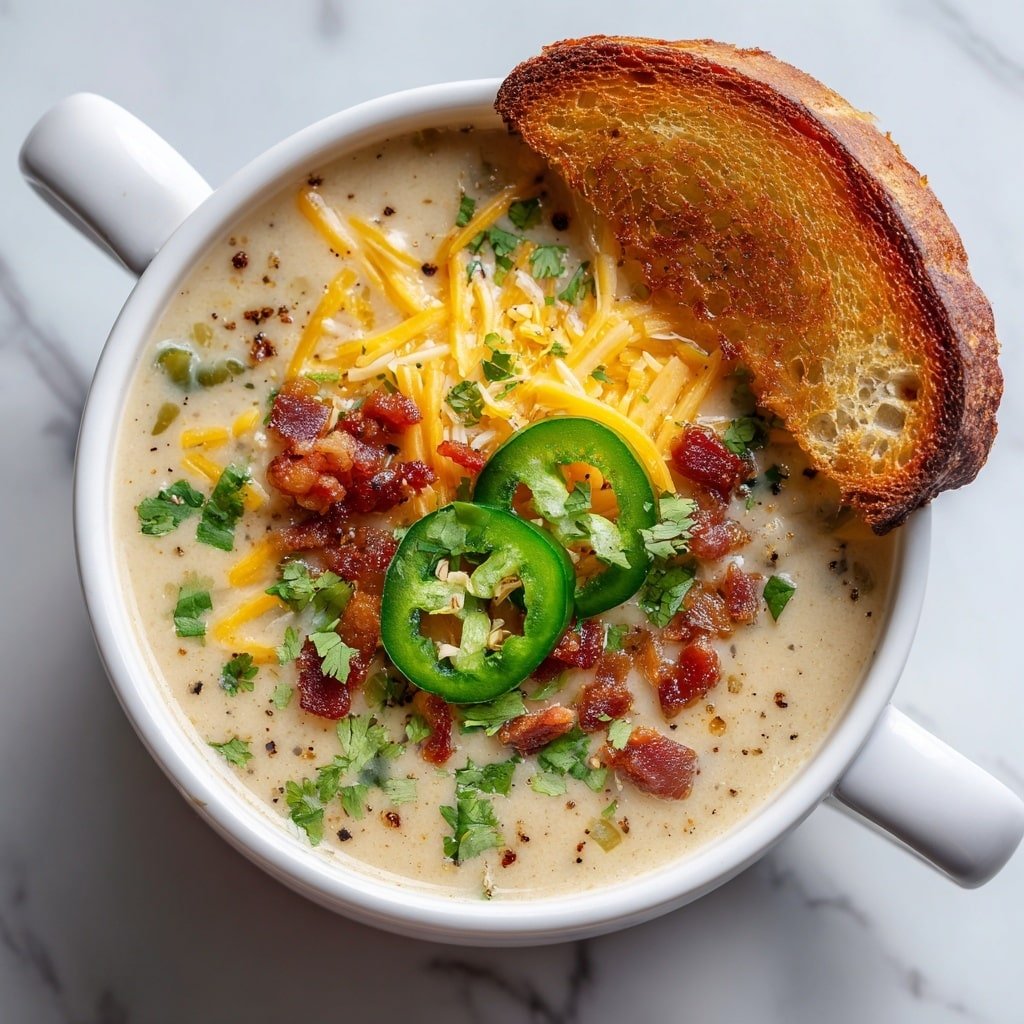 Spicy Jalapeño Popper Soup Recipe - Featured Image
