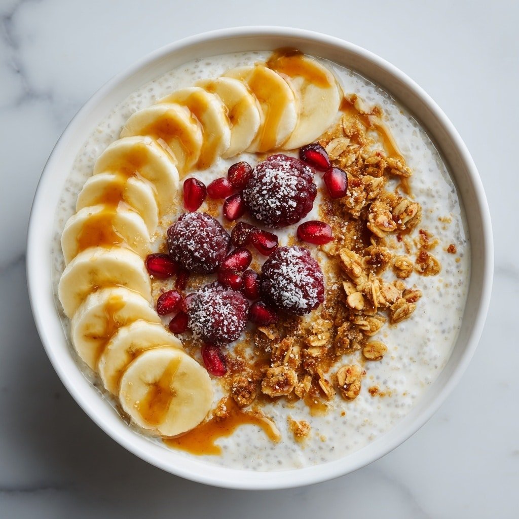 Healthy Chia Pudding with Banana and Granola Recipe - Featured Image