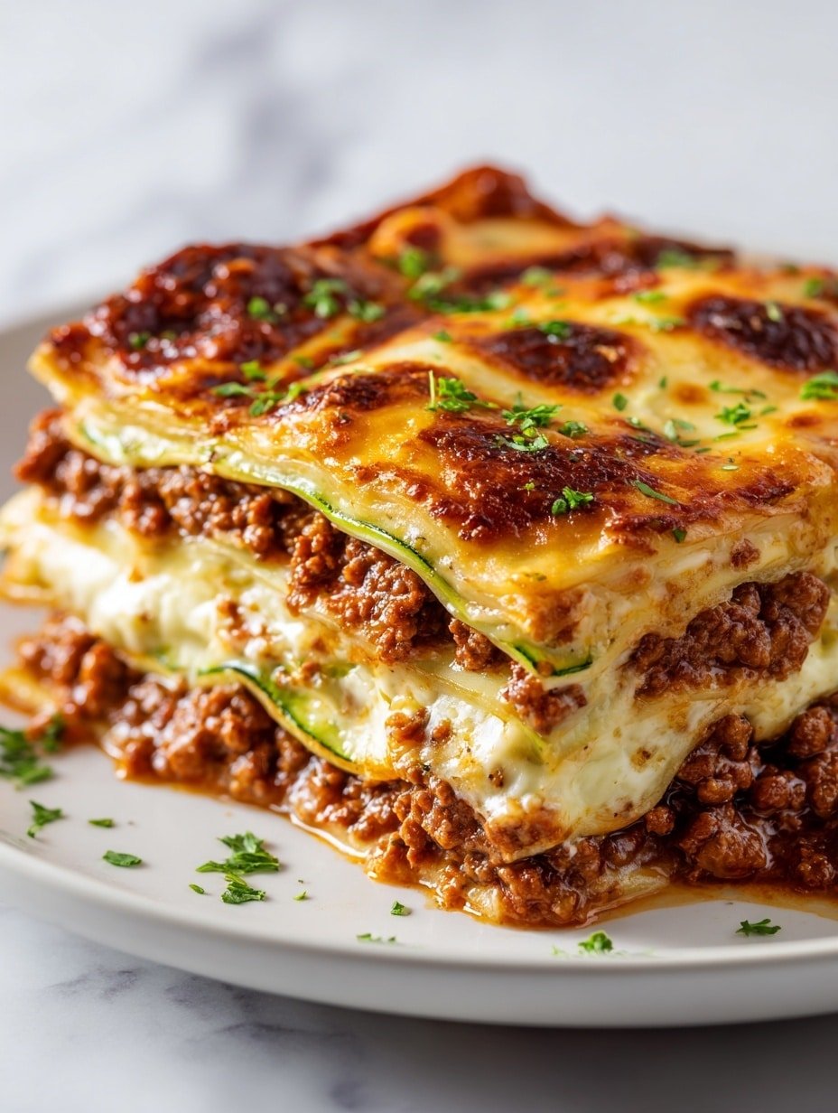 Low-Carb Zucchini Lasagna Recipe - Featured Image